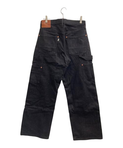 SUGARHILL（シュガーヒル）SUGARHILL (シュガーヒル) TWISTED HEATHER DENIM PANTS DOUBLE KNEE ブラック サイズ:81cm（W32）の古着・服飾アイテム