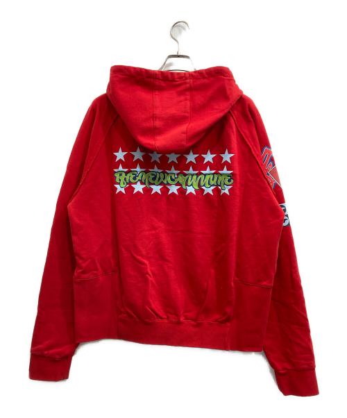 FAF（エフエーエフ）FAF (エフエーエフ) Printed Zip Up Hoodie/ダブルジップパーカー レッド サイズ:3 未使用品の古着・服飾アイテム