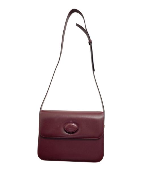 Cartier（カルティエ）Cartier (カルティエ) マストライン ターンロックショルダーバッグ レッドの古着・服飾アイテム