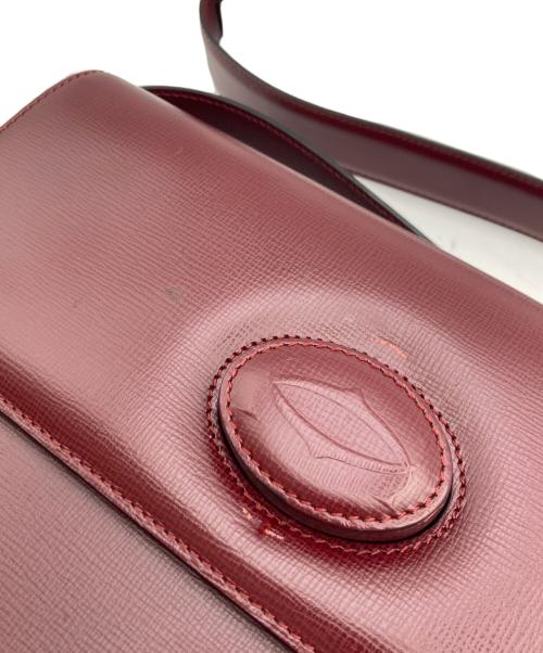 Cartier（カルティエ）Cartier (カルティエ) マストライン ターンロックショルダーバッグ レッドの古着・服飾アイテム
