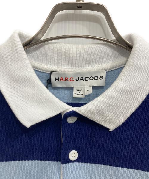 MARC JACOBS（マークジェイコブス）MARC JACOBS (マークジェイコブス) A.P.C. (アーペーセー) 刺繍ワッペンボーダーポロシャツ ブルー サイズ:M 未使用品の古着・服飾アイテム