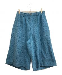 MAISON SPECIAL（メゾンスペシャル）の古着「Crochet Like Mesh Prime-Wide Shorts」｜ブルー