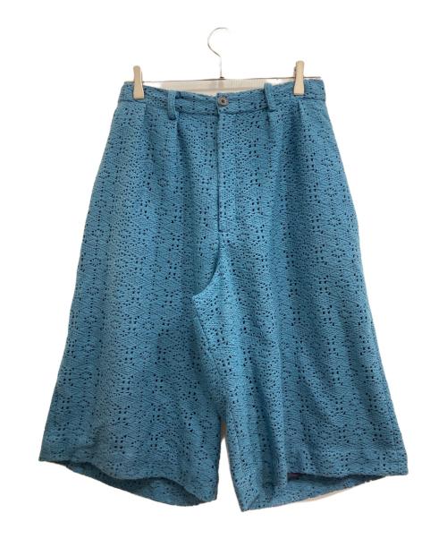 MAISON SPECIAL（メゾンスペシャル）MAISON SPECIAL (メゾンスペシャル) Crochet Like Mesh Prime-Wide Shorts ブルー サイズ:01の古着・服飾アイテム