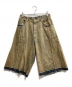 MAISON SPECIALメゾンスペシャル）の古着「Prime-Wide Denim Shorts/プライムワイドデニムショーツ」｜ブラウン