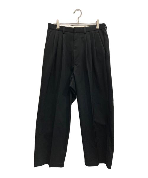 MAISON SPECIAL（メゾンスペシャル）MAISON SPECIAL (メゾンスペシャル) Triacetate Three Tuck Wide Pants ブラック サイズ:1の古着・服飾アイテム