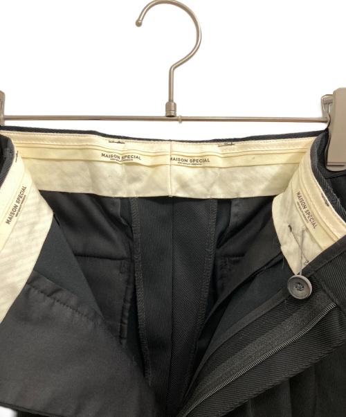 MAISON SPECIAL（メゾンスペシャル）MAISON SPECIAL (メゾンスペシャル) Triacetate Three Tuck Wide Pants ブラック サイズ:1の古着・服飾アイテム