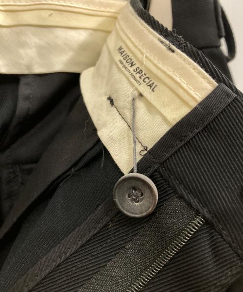 MAISON SPECIAL（メゾンスペシャル）MAISON SPECIAL (メゾンスペシャル) Triacetate Three Tuck Wide Pants ブラック サイズ:1の古着・服飾アイテム