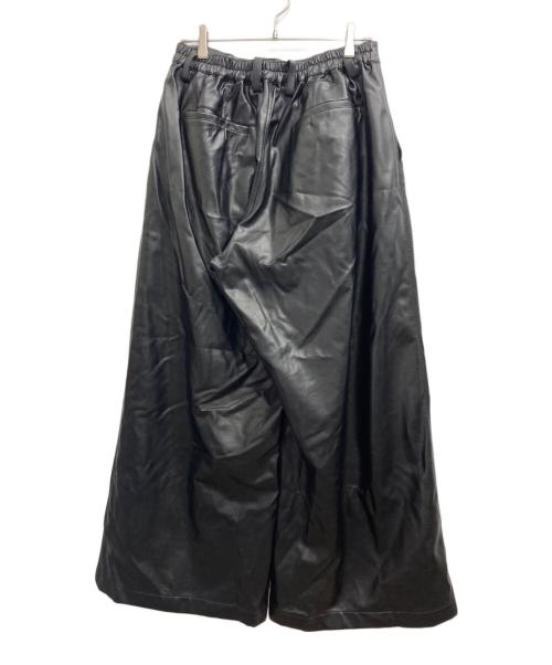 MAISON SPECIAL（メゾンスペシャル）MAISON SPECIAL (メゾンスペシャル) Artificial Leather Pin-Tuck Wide Pants ブラック サイズ:2の古着・服飾アイテム