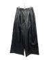 MAISON SPECIAL（メゾンスペシャル）の古着「Artificial Leather Pin-Tuck Wide Pants」｜ブラック
