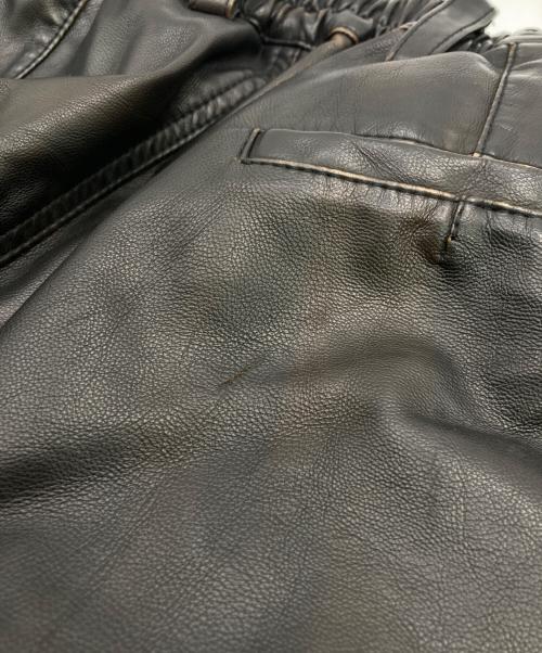 MAISON SPECIAL（メゾンスペシャル）MAISON SPECIAL (メゾンスペシャル) Artificial Leather Pin-Tuck Wide Pants ブラック サイズ:2の古着・服飾アイテム