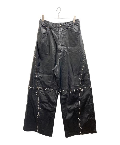 MAISON SPECIAL（メゾンスペシャル）MAISON SPECIAL (メゾンスペシャル) Artificial Leather Wide Pants ブラック サイズ:2の古着・服飾アイテム