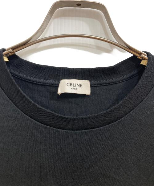 CELINE（セリーヌ）CELINE (セリーヌ) ラインストーンロゴルーズフィットカットソー ブラック サイズ:Ｌの古着・服飾アイテム