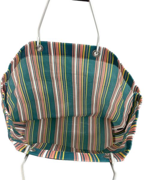 MARNI（マルニ）MARNI (マルニ) フラワーカフェ ストライプバッグ マルチカラー/グリーンの古着・服飾アイテム