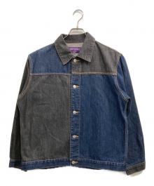 NEPENTHES（ネペンテス）の古着「バイカラーデニムジャケット」｜インディゴ×ブラック