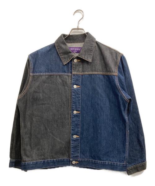 NEPENTHES（ネペンテス）NEPENTHES (ネペンテス) バイカラーデニムジャケット インディゴ×ブラック サイズ:Sの古着・服飾アイテム