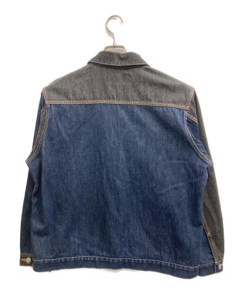 NEPENTHES（ネペンテス）NEPENTHES (ネペンテス) バイカラーデニムジャケット インディゴ×ブラック サイズ:Sの古着・服飾アイテム