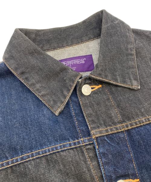 NEPENTHES（ネペンテス）NEPENTHES (ネペンテス) バイカラーデニムジャケット インディゴ×ブラック サイズ:Sの古着・服飾アイテム