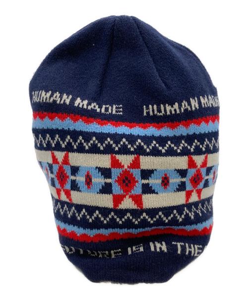 HUMAN MADE（ヒューマンメイド）HUMAN MADE (ヒューマンメイド) Jacquard Beanie ネイビーの古着・服飾アイテム
