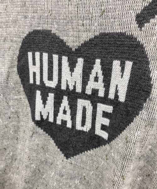 HUMAN MADE（ヒューマンメイド）HUMAN MADE (ヒューマンメイド) HEART KNIT SWEATER グレー サイズ:Mの古着・服飾アイテム
