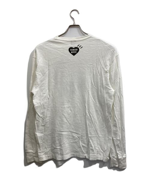 HUMAN MADE（ヒューマンメイド）HUMAN MADE (ヒューマンメイド) GRAPHIC L/S T-SHIRT ホワイト サイズ:Lの古着・服飾アイテム