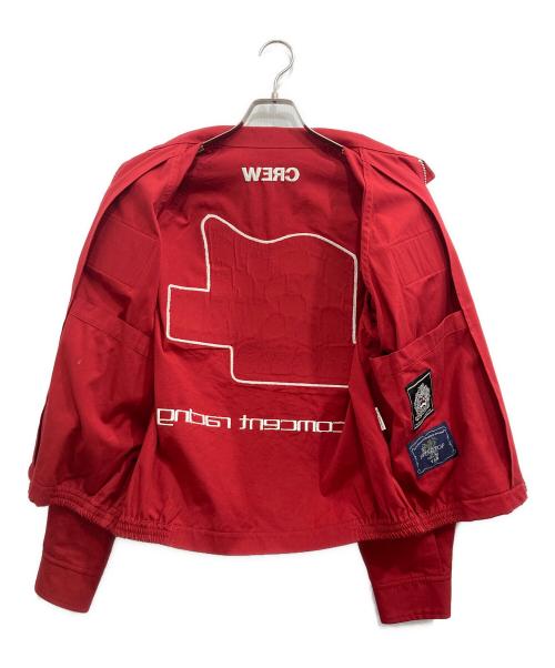 VAN JACKET（ヴァン ジャケット）VAN JACKET (ヴァン ジャケット) ナイロンワッペンレーシングスイングトップ レッド サイズ:Mの古着・服飾アイテム