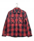 MINEDENIMマインデニム）の古着「Denim Quilt Liner Flannel Shirts/デニム　キルトライナー　フランネルシャツ」｜レッド