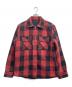 MINEDENIM（マインデニム）の古着「Denim Quilt Liner Flannel Shirts/デニム　キルトライナー　フランネルシャツ」｜レッド