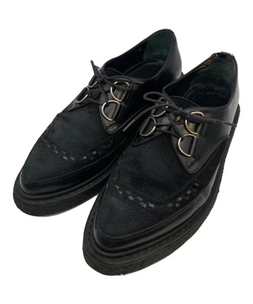 Saint Laurent Paris（サンローランパリ）Saint Laurent Paris (サンローランパリ) スエード切替ラバーソールクリーパーシューズ ブラック サイズ:40の古着・服飾アイテム