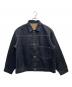 HOUSTON（ヒューストン）の古着「TYPE-1 DENIM JACKET T-BACK- / タイプ1デニムジャケット Tバック」｜インディゴ