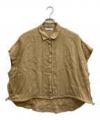 DOUDOUドゥドゥ）の古着「リネンドロストフレンチシャツ」｜ベージュ