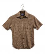 PENDLETONペンドルトン）の古着「ウールチェック半袖シャツ」｜ブラウン