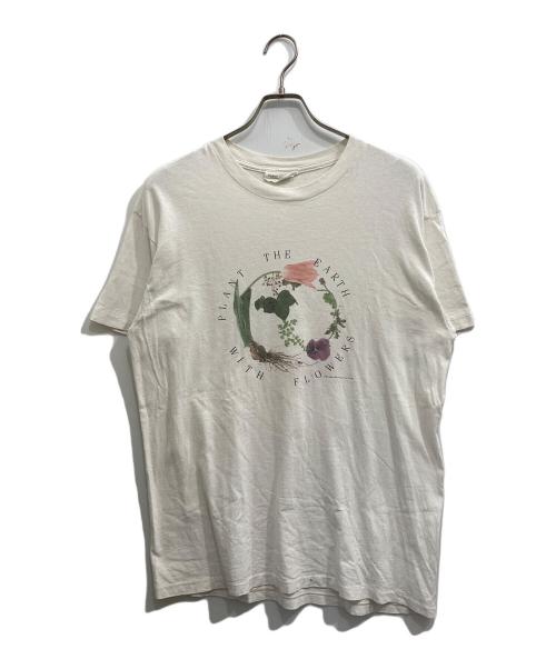 PLANT THE EARTH（プラント ジ アース）PLANT THE EARTH (プラント ジ アース) フラワーTシャツ ホワイト サイズ:Mの古着・服飾アイテム