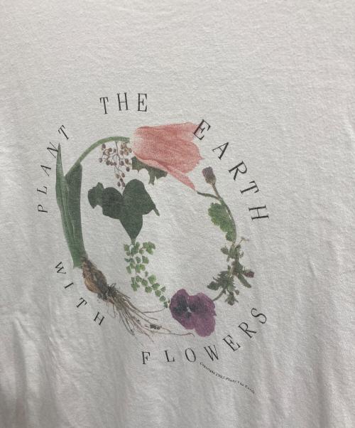 PLANT THE EARTH（プラント ジ アース）PLANT THE EARTH (プラント ジ アース) フラワーTシャツ ホワイト サイズ:Mの古着・服飾アイテム