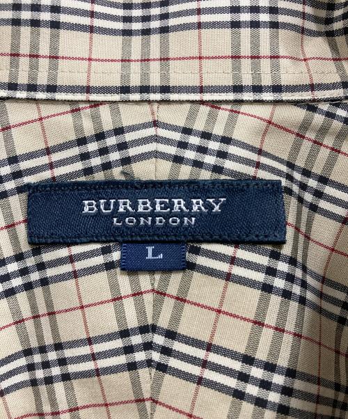 BURBERRY LONDON（バーバリーロンドン）BURBERRY LONDON (バーバリーロンドン) チェックシャツ ベージュ サイズ:Lの古着・服飾アイテム