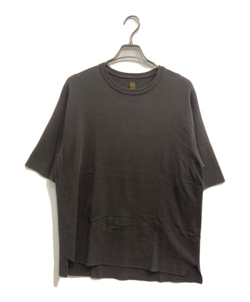 BATONER（バトナ―）BATONER (バトナ―) 32G SMOOTH KNIT T-SHIRT ブラウン サイズ:3の古着・服飾アイテム