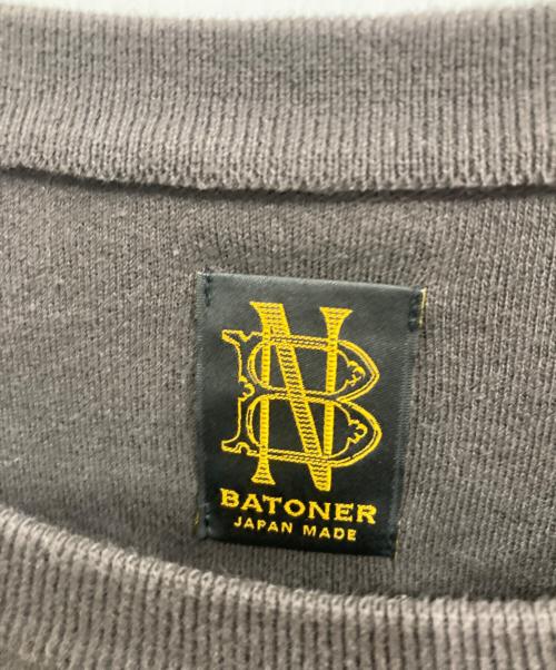 BATONER（バトナ―）BATONER (バトナ―) 32G SMOOTH KNIT T-SHIRT ブラウン サイズ:3の古着・服飾アイテム