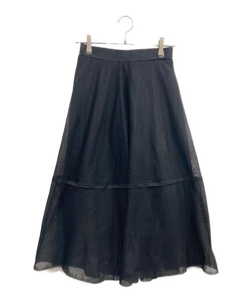 ANAYI（アナイ）ANAYI (アナイ) シアースムースコクーンスカート ブラック サイズ:38の古着・服飾アイテム