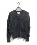 UNITED ARROWS TOKYOユナイテッドアローズトウキョウ）の古着「フェイクパール レース カーディガン ウォッシャブル」｜グレー