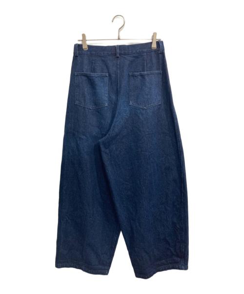 EVISTUB J（EVISTUB J）EVISTUB J (EVISTUB J) ワイドタックデニムパンツ インディゴ サイズ:MEDIUMの古着・服飾アイテム