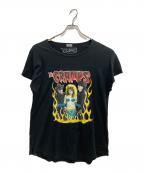 Hysteric Glamourヒステリックグラマー）の古着「THE CRAMPS/TEENAGE PSYCHO pt ビッグTシャツ」｜ブラック
