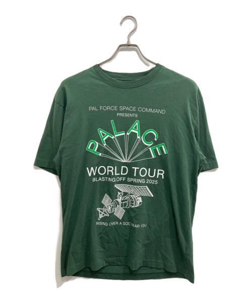 PALACE（パレス）PALACE (パレス) WORLD TOUR T-SHIRT グリーン サイズ:Mの古着・服飾アイテム