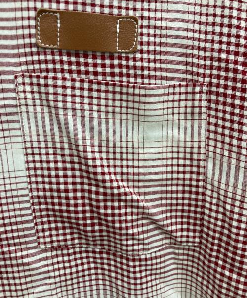 SUNSEA（サンシー）SUNSEA (サンシー) Gingram Shadow Fried Shrimp Shirt レッド サイズ:2の古着・服飾アイテム