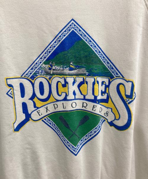 ATHLETES WORLD（アスリート ワールド）ATHLETES WORLD (アスリート ワールド) ラグランスウェット ホワイト サイズ:Lの古着・服飾アイテム