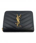 Saint Laurent Parisサンローランパリ）の古着「コンパクトジップアラウンドウォレット」｜ブラック