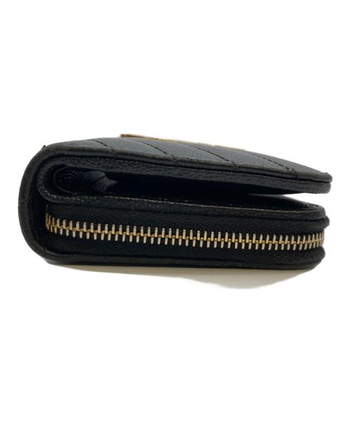 Saint Laurent Paris（サンローランパリ）Saint Laurent Paris (サンローランパリ) コンパクトジップアラウンドウォレット ブラックの古着・服飾アイテム