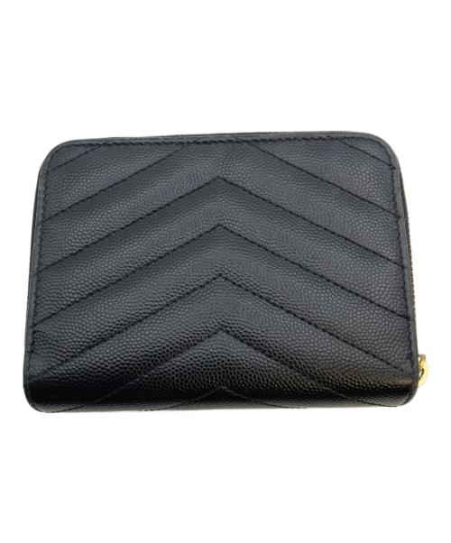 Saint Laurent Paris（サンローランパリ）Saint Laurent Paris (サンローランパリ) コンパクトジップアラウンドウォレット ブラックの古着・服飾アイテム