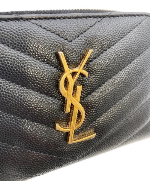 Saint Laurent Paris（サンローランパリ）Saint Laurent Paris (サンローランパリ) コンパクトジップアラウンドウォレット ブラックの古着・服飾アイテム
