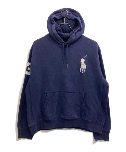 POLO RALPH LAUREN（ポロ・ラルフローレン）POLO RALPH LAUREN (ポロ・ラルフローレン) ビックポニー刺繍裏地サーマルパーカー ネイビー サイズ:XLの古着・服飾アイテム