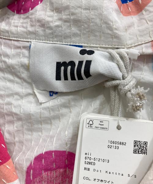 mii（ミー）mii (ミー) nano・universe (ナノ・ユニバース) 別注 Dot Kantha S/S アイボリー サイズ:S 未使用品の古着・服飾アイテム