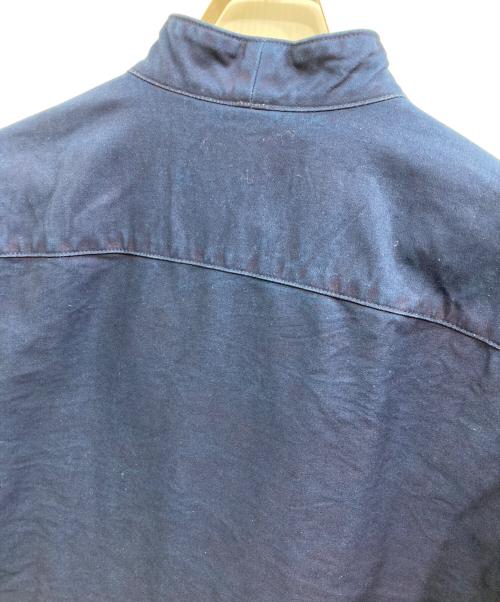 KUON（クオン）KUON (クオン) ボロ ストライプ キモノカラー シャツ ジャケット / Boro Striped Shirket インディゴ サイズ:Medium 未使用品の古着・服飾アイテム